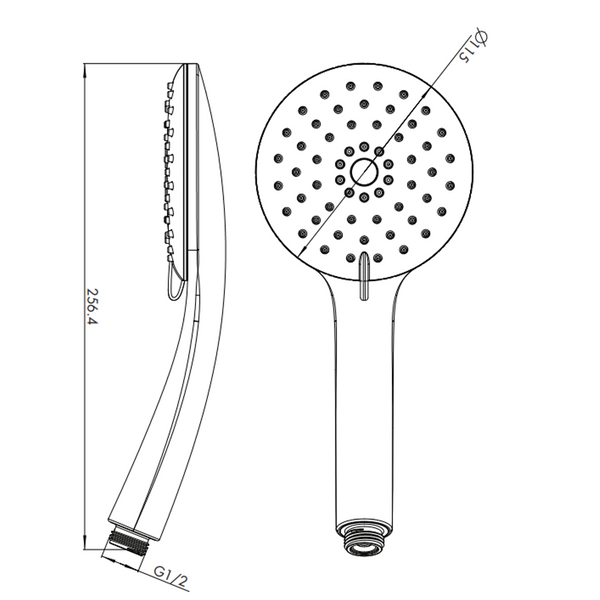 Collis Willow 3F Handset Chrome
