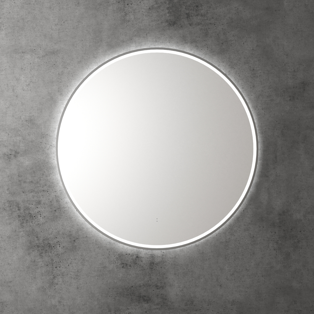 Aulic Windsor Round Led Mirror 903X903X36 mm Gun Metal