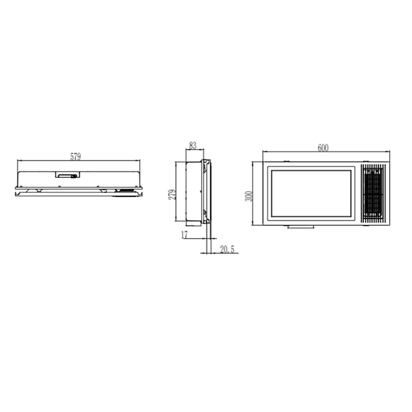 Zumi Remo Heat Module Bathroom Ceiling Heater 600