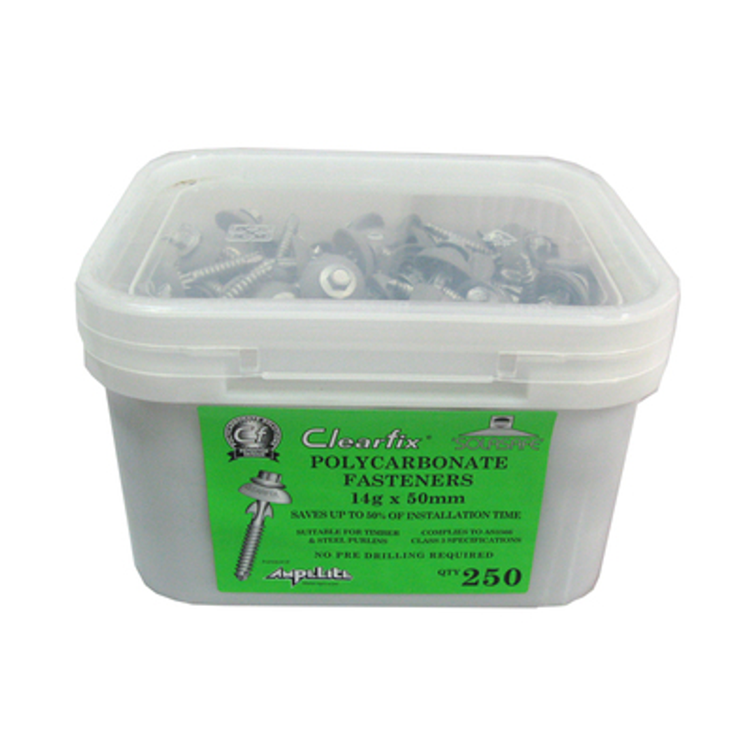 Polycarb Screw 14# with 26mm Dome (250 Pack)