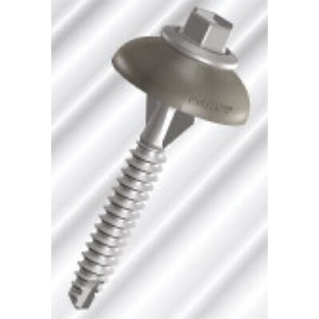 Polycarb Screw 14# with 26mm Dome Wood/Metal (50 Pack)