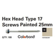 Hex Head Wood #17 Screw With Neo 12#X25 (100) Paperbark    (Mer)