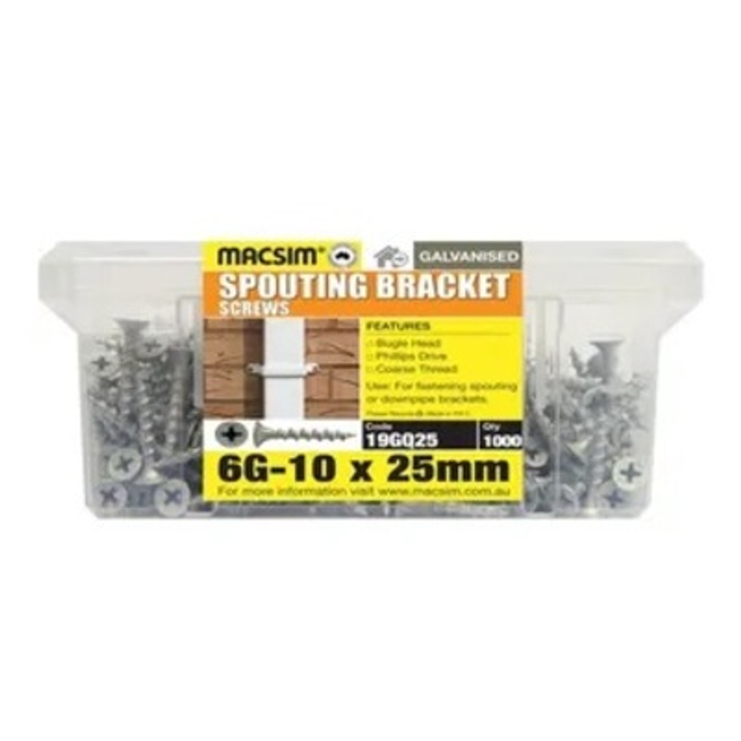 Spouting Bracket Screw 6# x 25mm (1000 Pack)