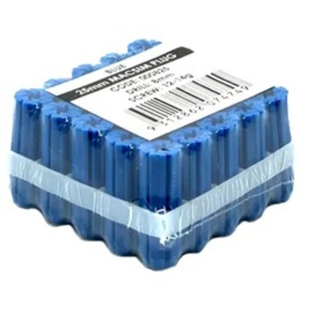 Wall Plug 8# 35mm Blue (25 Pack)