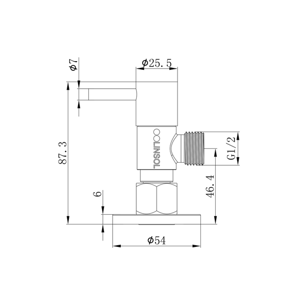 Linsol Zarah S2 Quarter Turn Dual Control Cistern Tap Gunmetal