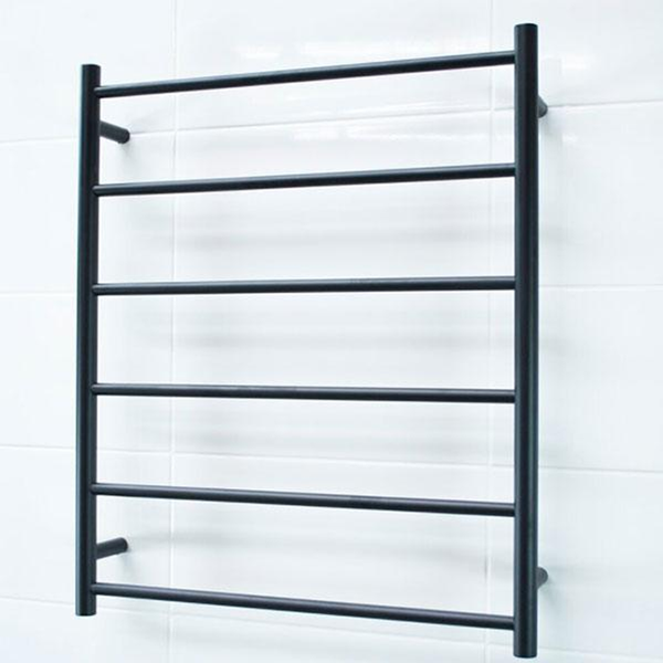 Radiant Round 6 Bar Non-Heated Rail 700mmx830mm Matte Black