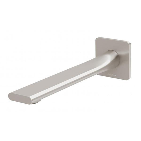 Phoenix Teel Wall Bath Outlet 200mm - Brushed Nickel