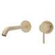 Fienza Kaya Basin/Bath Wall Mixer 200mm Outlet Set Urban Brass Round Urban Brass Plates