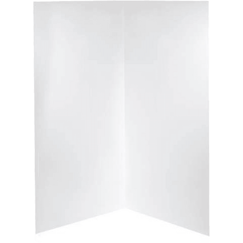 Marbletrend Plain Shower Wall 900mm X 900mm White