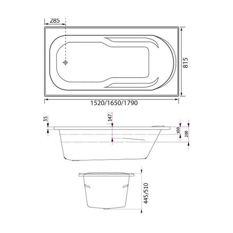 Prima 1650 Spa - Contour 12 Jets(Decina P#:Pr1650Cnspawc)