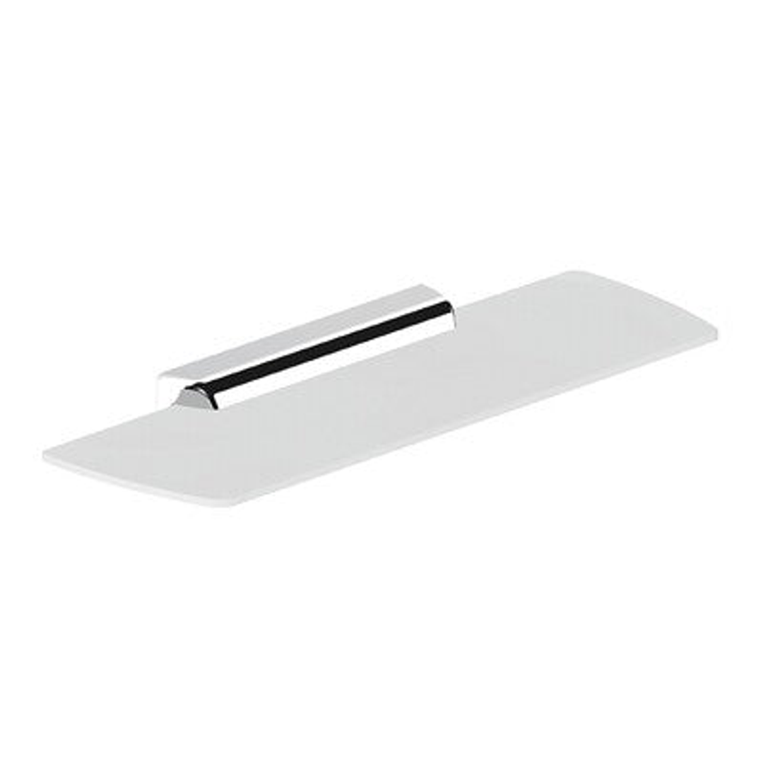 Streamline Synergii Glass Shelf 400mm White/Chrome