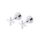 Meir Cross Handle Jumper Valve Wall Top Assemblies Polished Chrome Mw08Jl-C