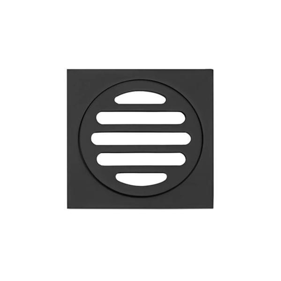 Meir Square Floor Grate Shower Drain 80Mm Outlet Matte Black