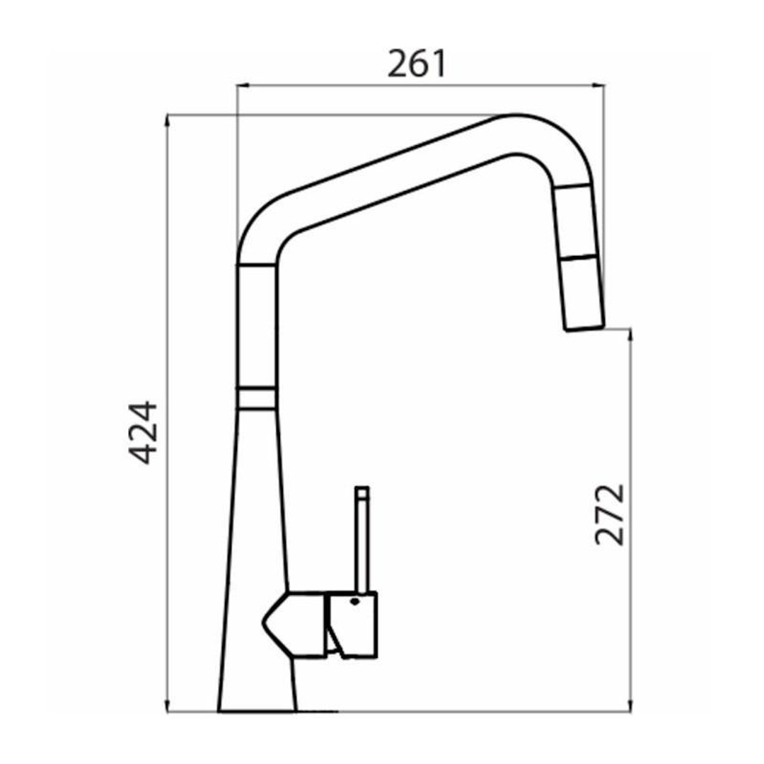 Oliveri Stainless Steel Stainless Pull Out Square G'Neck LEAD FREE