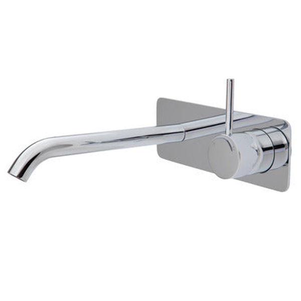 Fienza Kaya Up Basin/Bath Mixer 200mm Outlet Set Chrome Soft Square Chrome Plate