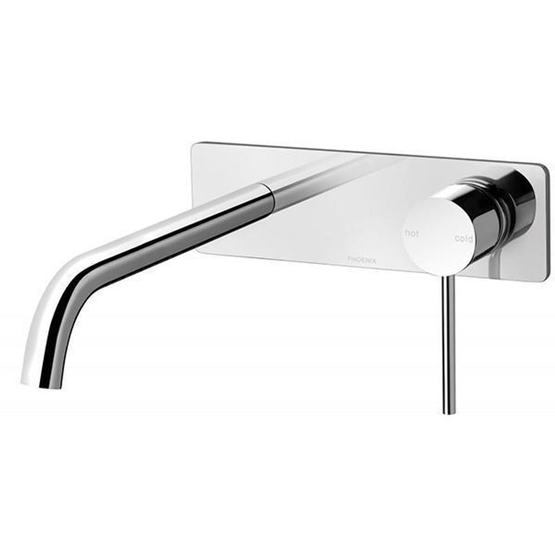 Phoenix Vivid Slimline Wall Basin Mixer Set 230mm - Chrome