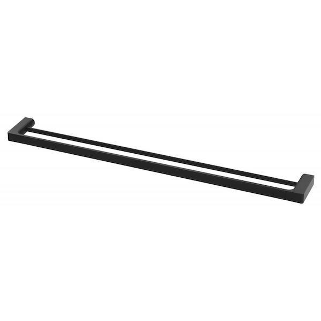 Phoenix Gloss Double Towel Rail 800mm Matte Black