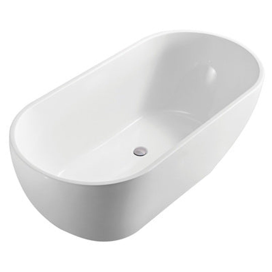 Fienza Koko Freestanding Bath 1500 X 720 X 580mm Matte White Fr11572