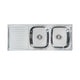 ACERO STAINLESS STEEL SINK LEFT HAND DRAINER 1200 X 480 - Burdens Plumbing