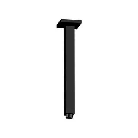 Fienza Square Ceiling Dropper 450mm Matt Black 422115C