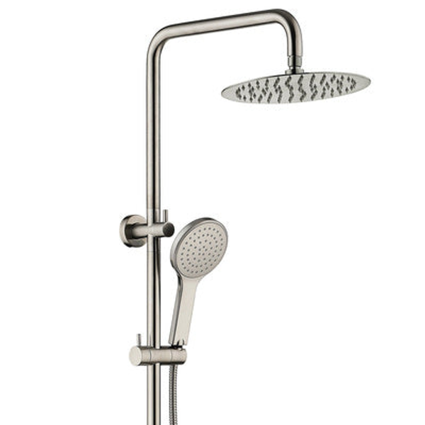 Fienza Kaya Twin Rail Shower Brushed Nickel