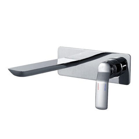 Synergii Wall Mounted Basin Mixer White Chrome Trim Sy01220W