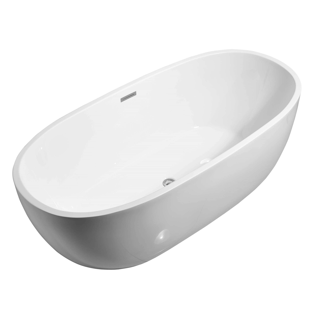 Belbagno Ally 1500 X 720 X 590 Freestanding Bath Gloss White Bb95