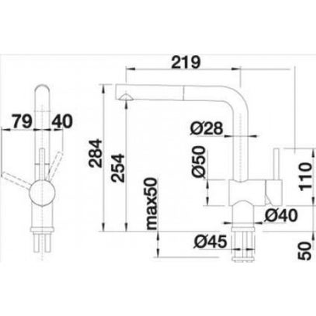Blanco Linus-W  Pull Out Sink Mixer  White Linussw