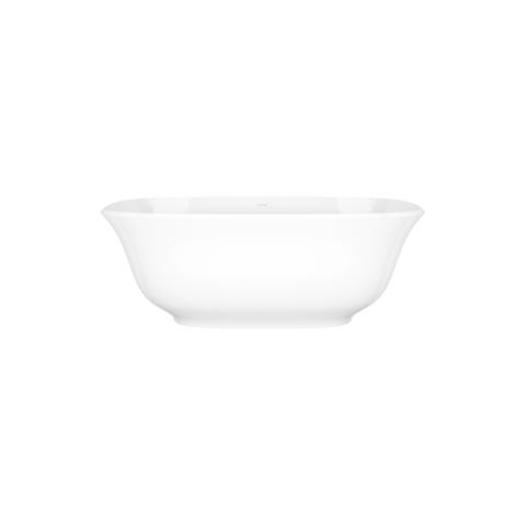 V+A Amiata Freestanding Bath No Overflow Quarrycast White 1645mm