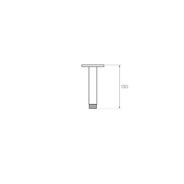 Streamline Arcisan Round Ceiling Mount Arm Only 130mm Matte Black