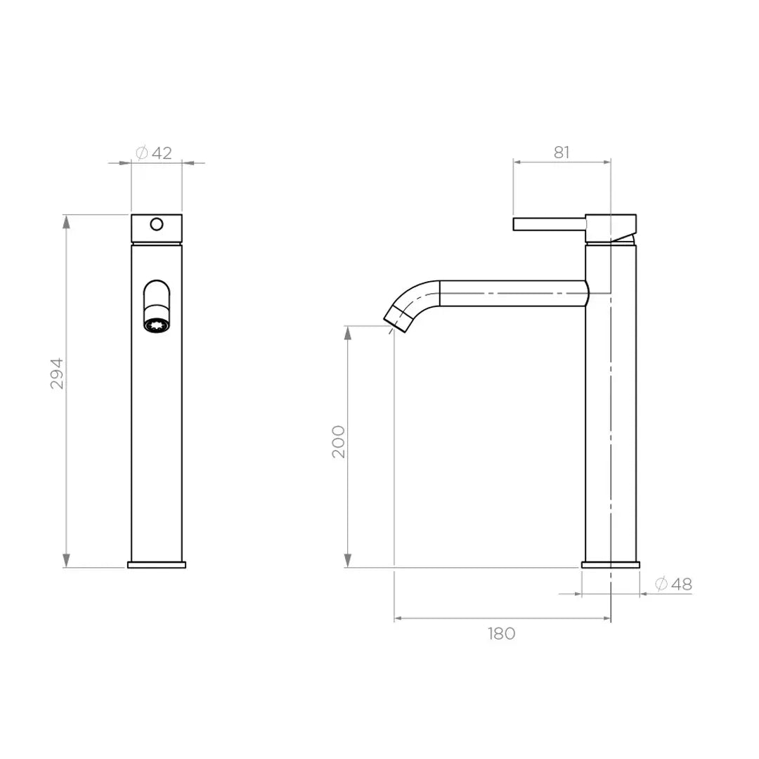 Arcisan Axus Extended Height Basin Mixer Chrome - Burdens Plumbing