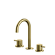 Streamline Axus Pin 227 X 127Mm Arch Spout Basin Set Brushed Brass