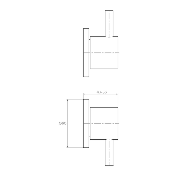 Streamline Axus Pin Wall Tap Set Brushed Nickel