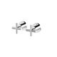 Streamline Axus Cross Wall Taps Set_Brushed Gun Metal Pvd
