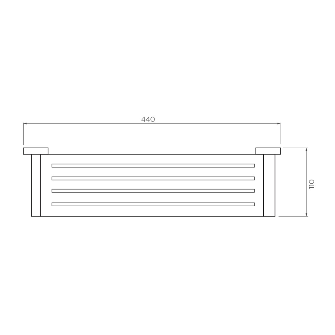 Streamline Arcisan Axus Stainless Steel Shelf - Chrome