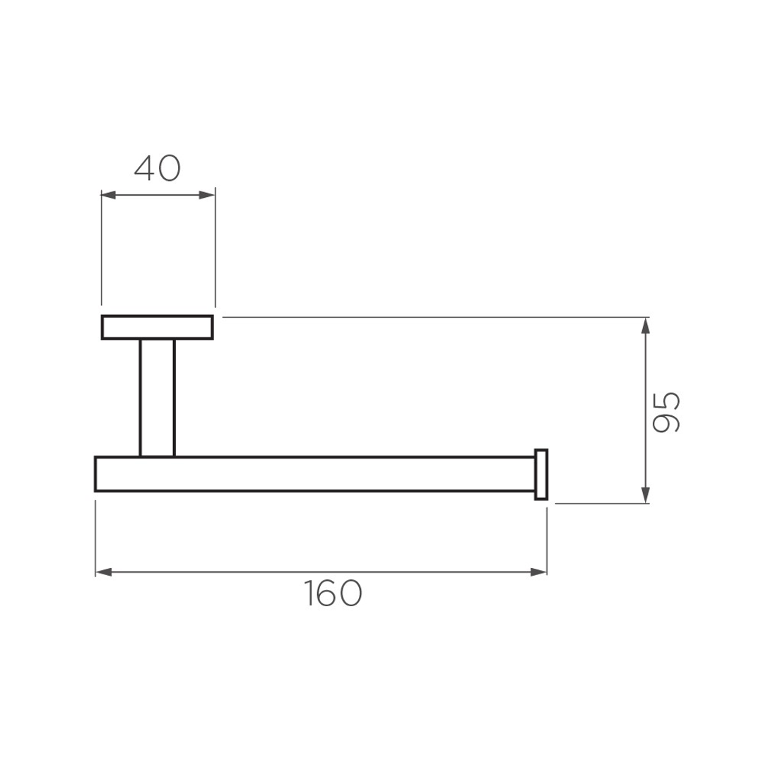 Streamline Axus Toilet Roll Holder - Brushed Iron