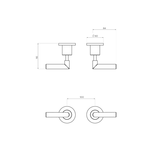 Streamline Axus Lever Wall Taps Set_Brushed Nickel Pvd