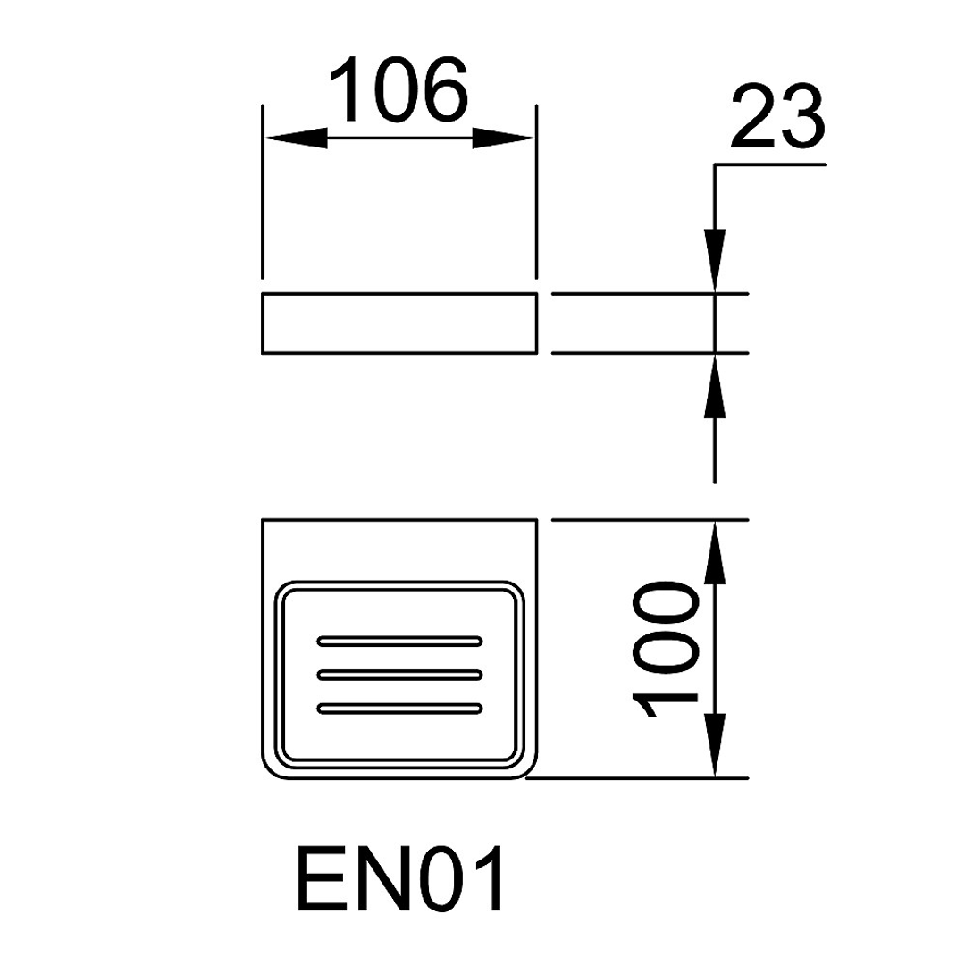 Streamline Eneo Soap Dish With 3 Drain Slots - Satin Nickel PVD