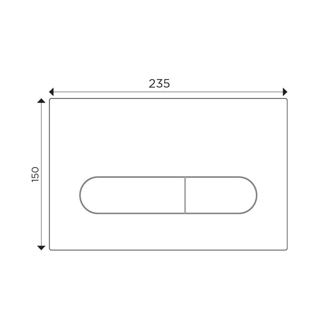 Streamline Eneo Flush Button Brushed Brass En04470.Bb