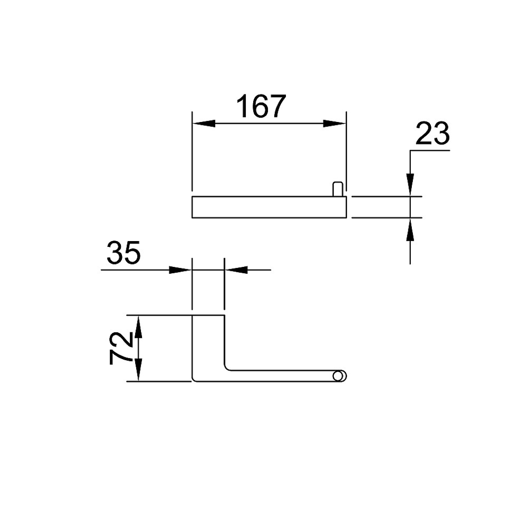 Streamline Eneo Toilet Roll Holder - Satin Nickel Pvd