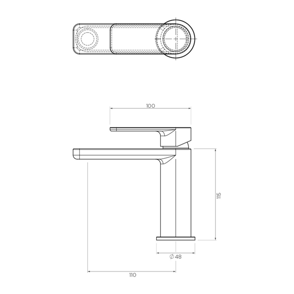 Streamline Kibo Basin Mixer Brushed Nickel