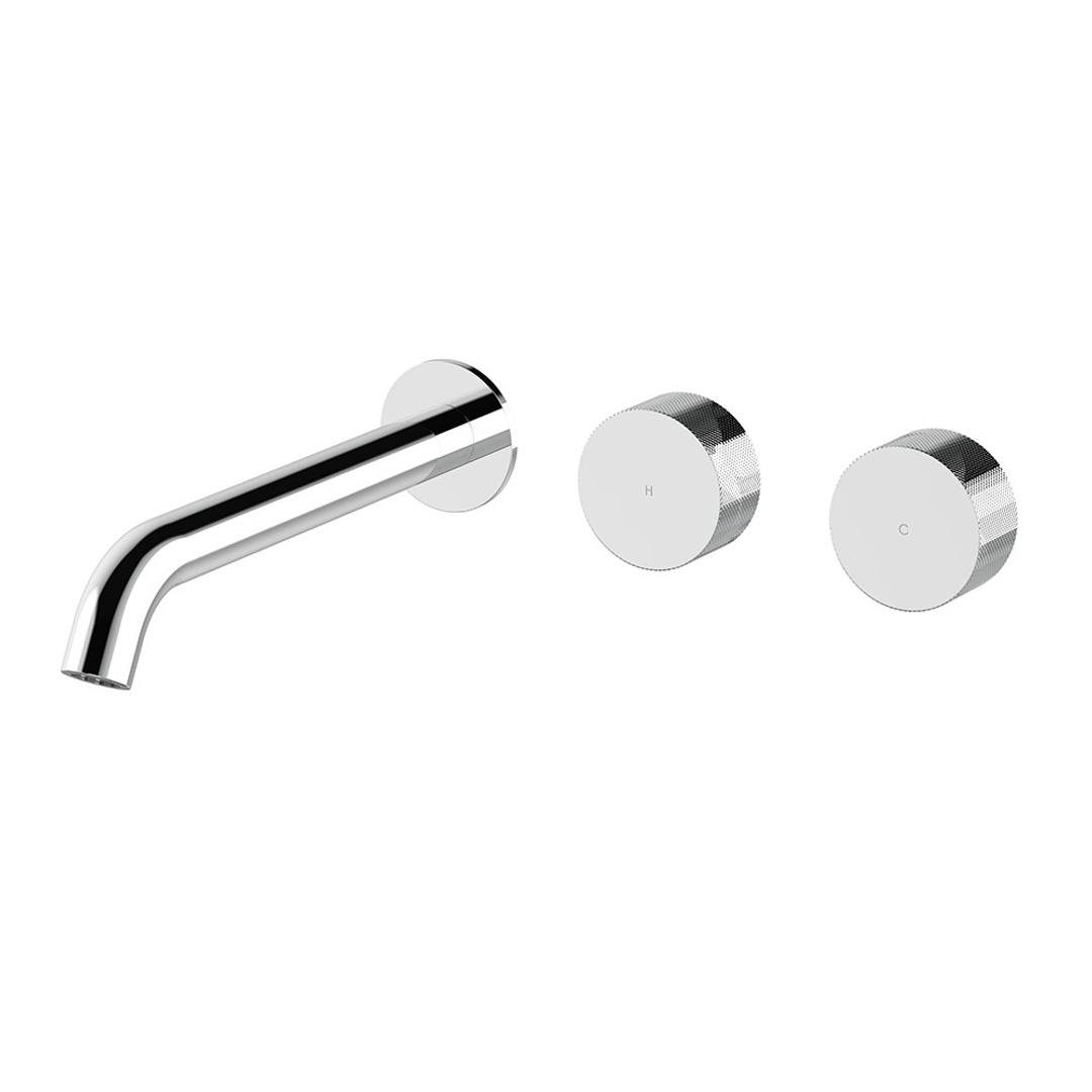 Streamline Vierra Wall Basin Set 220Mm Left Spout Chrome