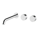 Streamline Vierra Wall Basin Set 220Mm Left Spout Chrome