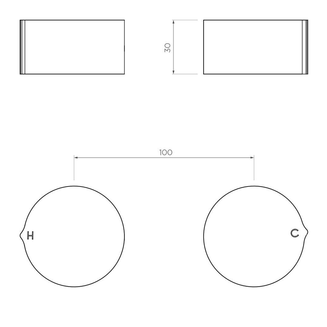 Streamline Venn Wall Taps Chrome