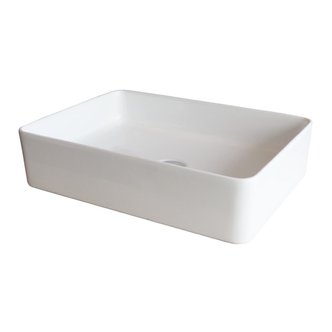 Streamline Arcisan Xoni Thin Rect Above Counter Basin 500mm X 350mm - White