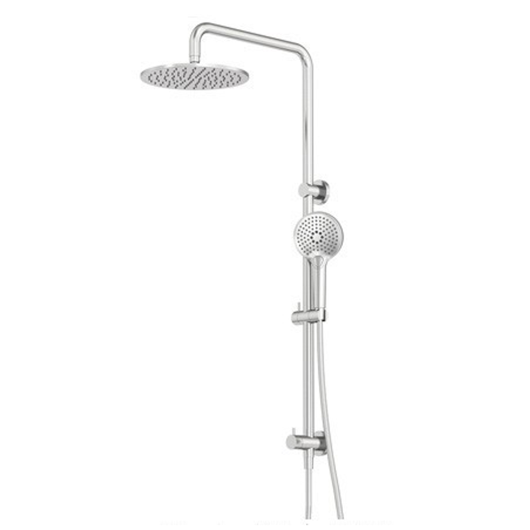 Streamline Axus Shower Column Dual In Div 250Mm Head Air-Fusion H/Shower Brushed Nickel PVD