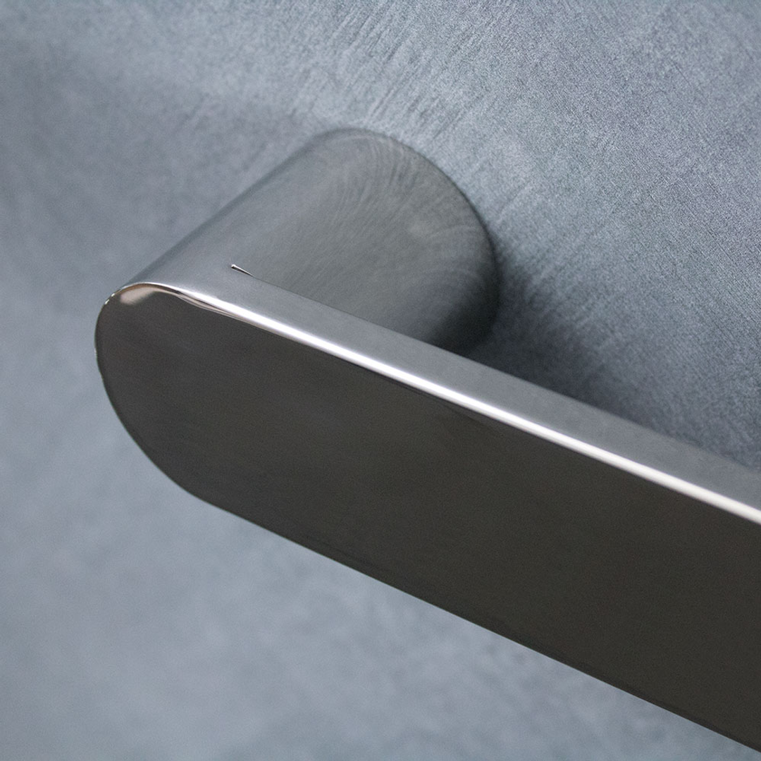 Radiant Polished 800Mm Non Heated Squ/Round Single Bar Towel Rail