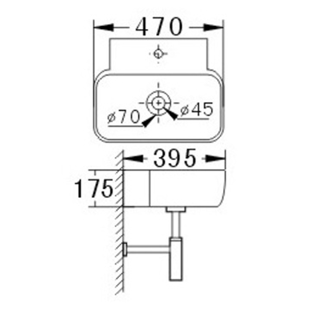 Wall Hung Basin  1 Taphole With Overflow(Bestlink P#:B-1095W)