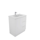 Aspire Unity II 750 Vanity 1 Tap Hole Floor C/W Sq Ceramic Top White