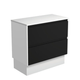 Fienza Amato 900mm Vanity Floor Standing Black Cab White Side Panels & Kick